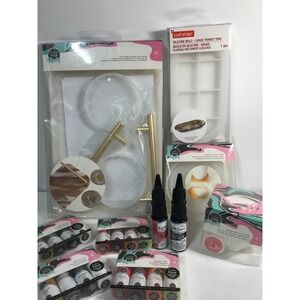 Color Pour Resin Mold Kit Bundle Tray‎ Coaster Sphere Craft Smart Large Trinket